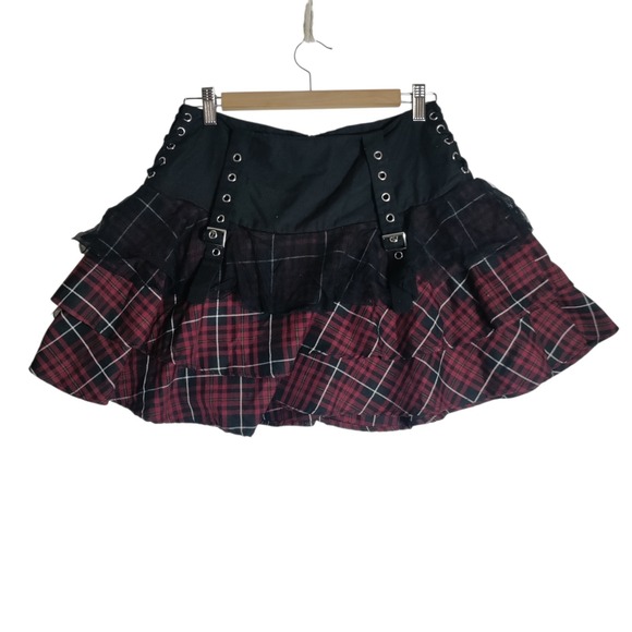 Hot Topic Dresses & Skirts - Hot Topic Skirt Black Goth Punk Rock Metal Mini Small Plaid
